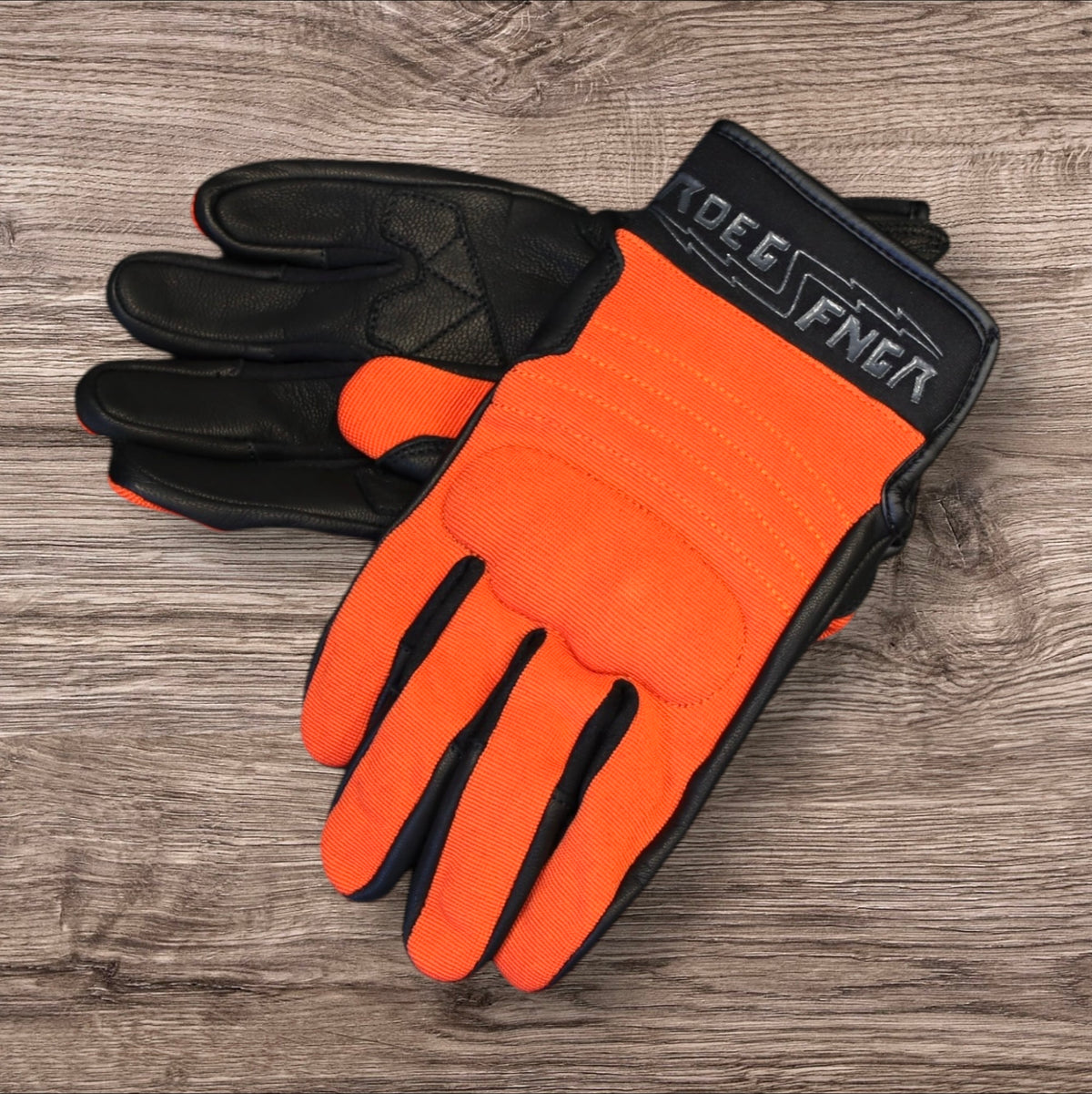 Roeg ローグ テキスタイルグローブ ”FNGR textile glove orange”【オレンジ/ブラック】