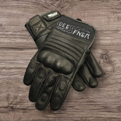 Roeg ローグ オールレザーグローブ　”FNGR all-leather glove” 【ブラック】