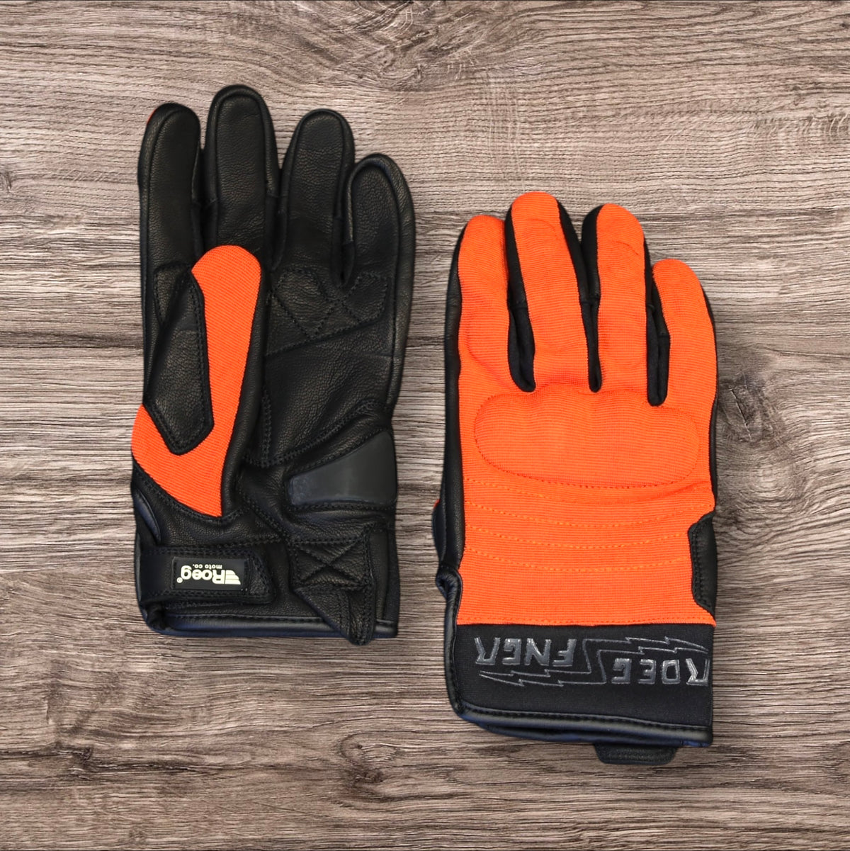Roeg ローグ テキスタイルグローブ ”FNGR textile glove orange”【オレンジ/ブラック】