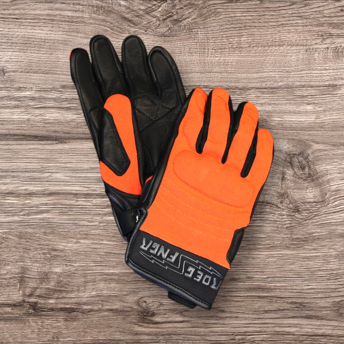 Roeg ローグ テキスタイルグローブ ”FNGR textile glove orange”【オレンジ/ブラック】