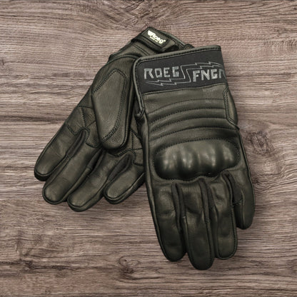 Roeg ローグ オールレザーグローブ　”FNGR all-leather glove” 【ブラック】