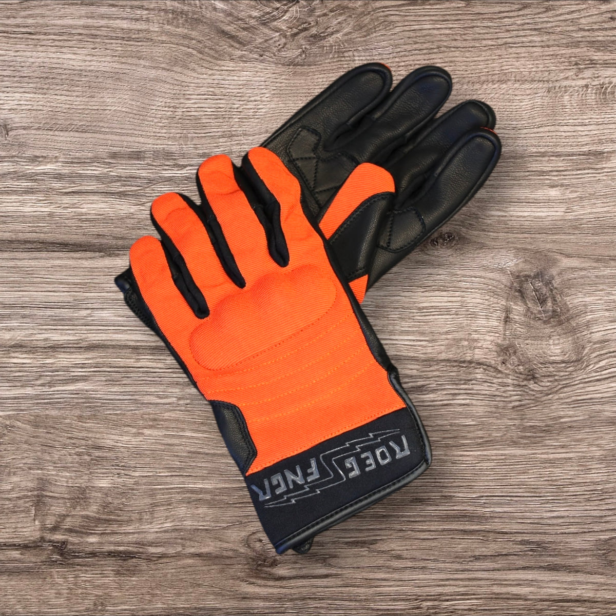 Roeg ローグ テキスタイルグローブ ”FNGR textile glove orange”【オレンジ/ブラック】