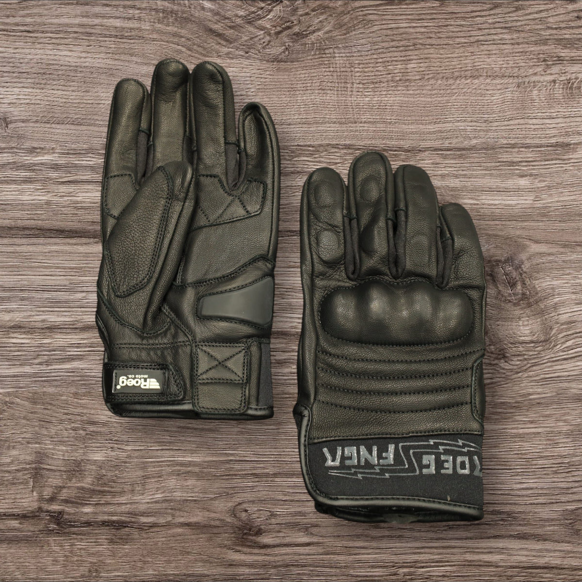 Roeg ローグ オールレザーグローブ　”FNGR all-leather glove” 【ブラック】