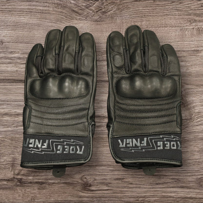 Roeg ローグ オールレザーグローブ　”FNGR all-leather glove” 【ブラック】