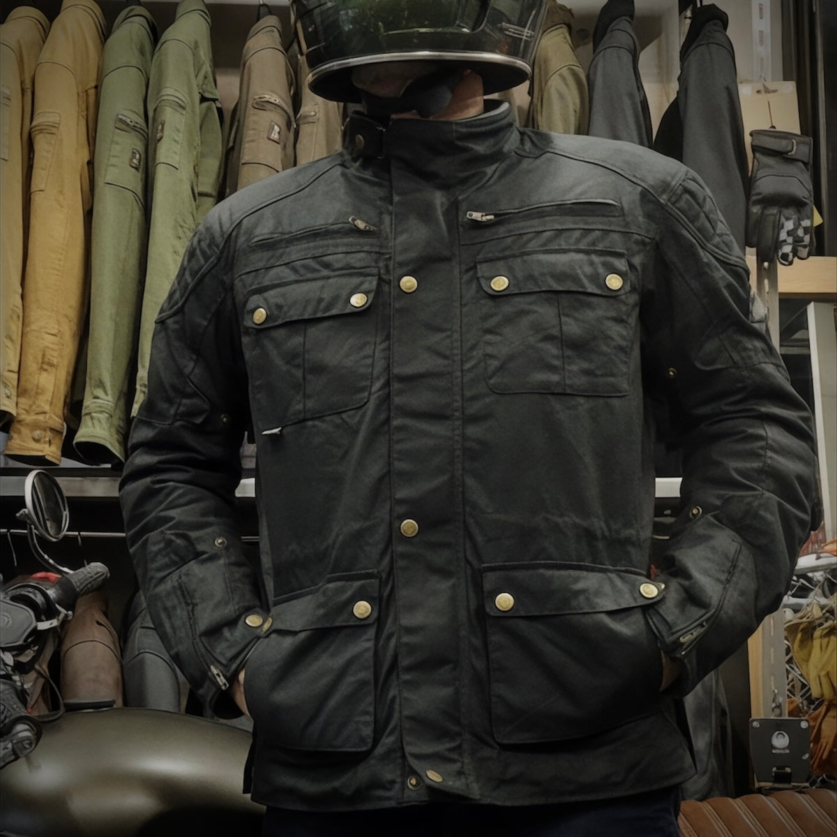 防寒最強 ワックスコットンジャケット "Yoxall II Waxed Cotton Jacket" 【ブラック】