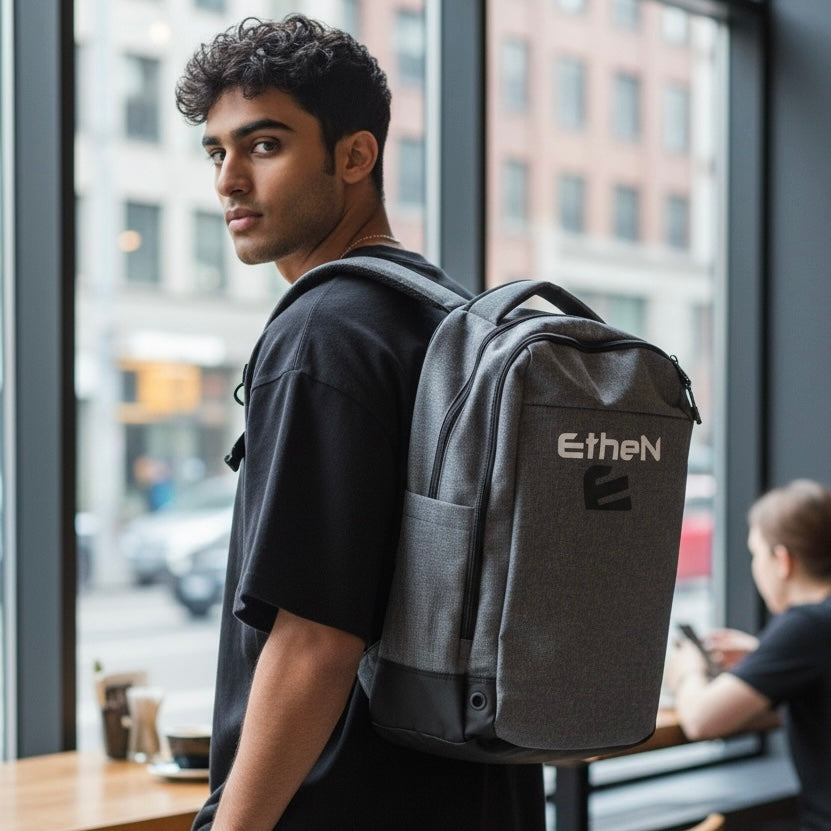 【EtheN エテン】防水バッグパック "OFFICIAL ETHEN ORGANIZER PC BACKPACK"【グレー】