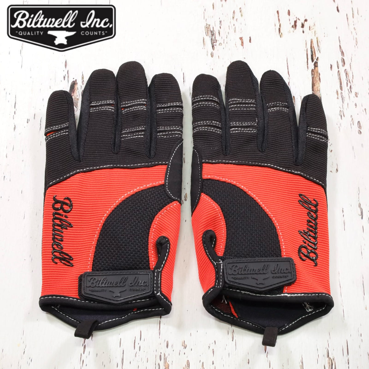 BIltwell ビルトウェル テキスタイルグローブ "Moto Gloves" 【オレンジ/ブラック】