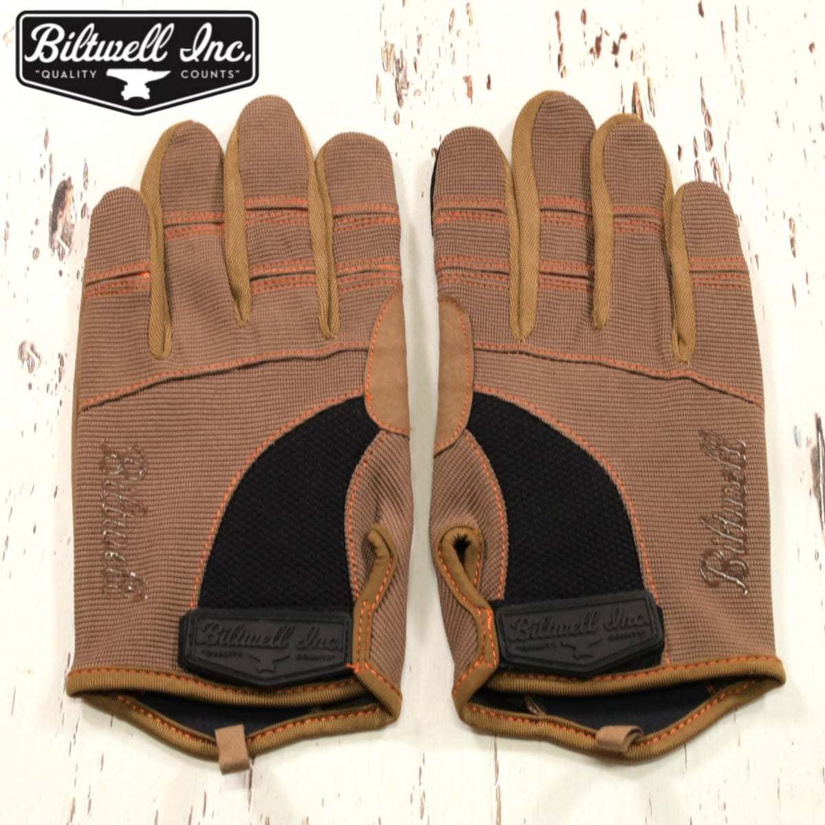 BIltwell ビルトウェル テキスタイルグローブ "Moto Gloves" 【ブラウン/オレンジ】
