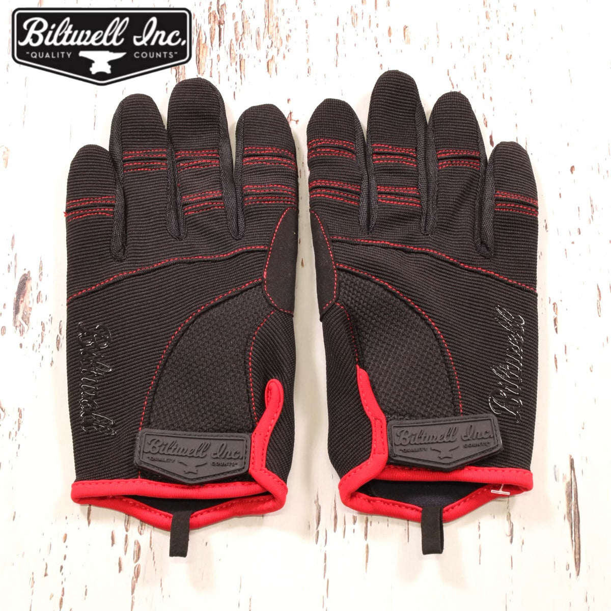BIltwell ビルトウェル テキスタイルグローブ "Moto Gloves" 【ブラック/レッド】