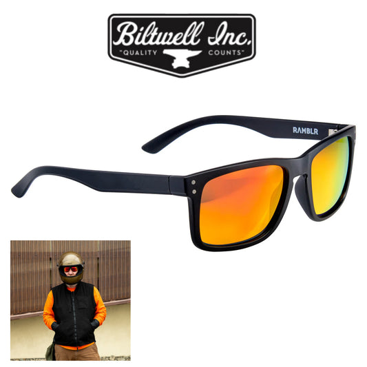 Biltwell ビルトウェル バイク用 サングラス 【レッドミラー】"RAMBLR Sunglasses - Red Mirror"