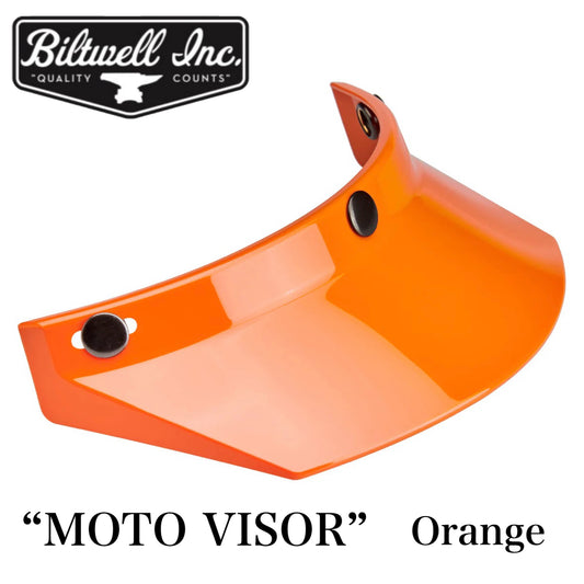 Biltwell （ビルトウェル）"MOTO VISOR" ヘルメット用 バイザー 【オレンジ】
