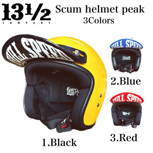 【13 1/2 サーティーアンドアハーフ】"Scum helmet peak" バイザー 4色