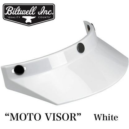 Biltwell （ビルトウェル）"MOTO VISOR" ヘルメット用 バイザー 【ホワイト】